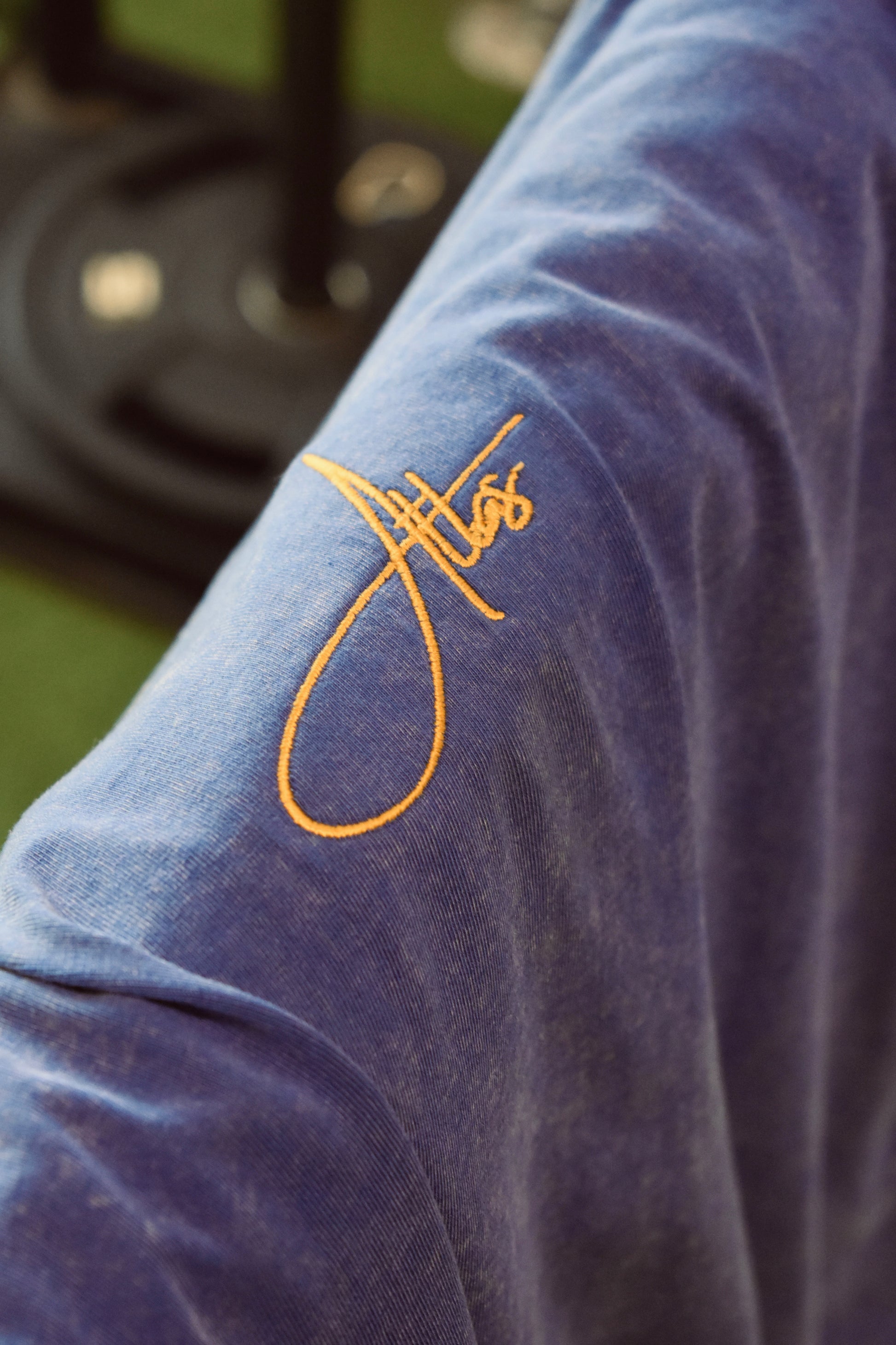 Pink/Blue Oversized T Shirt with Embroidered Script