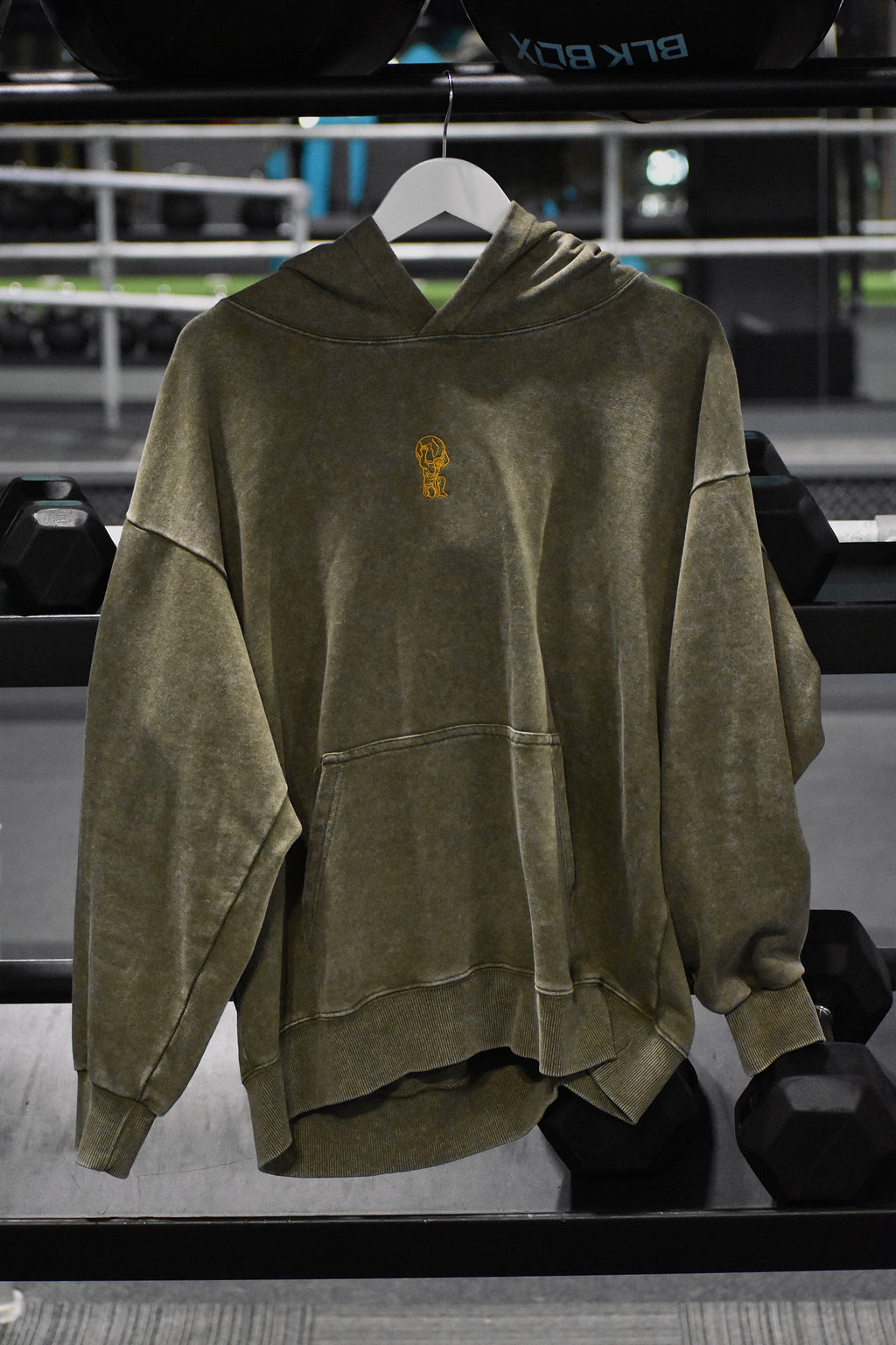 Black/Lilac/Green Oversized Hoodie with Embroidered Logo