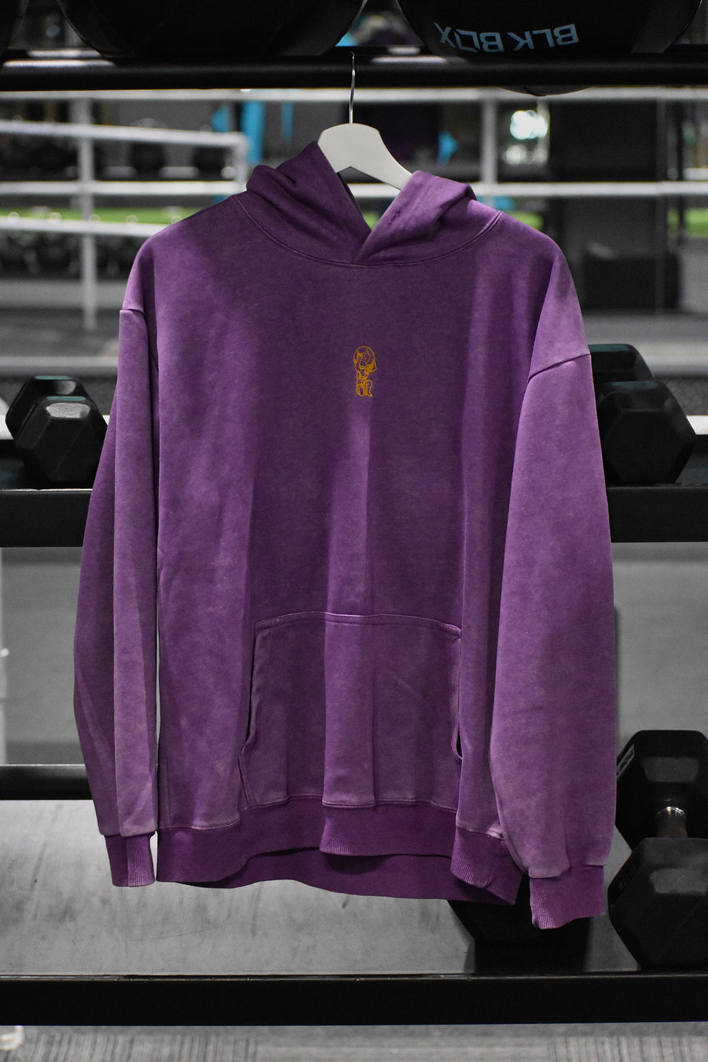 Black/Lilac/Green Oversized Hoodie with Embroidered Logo