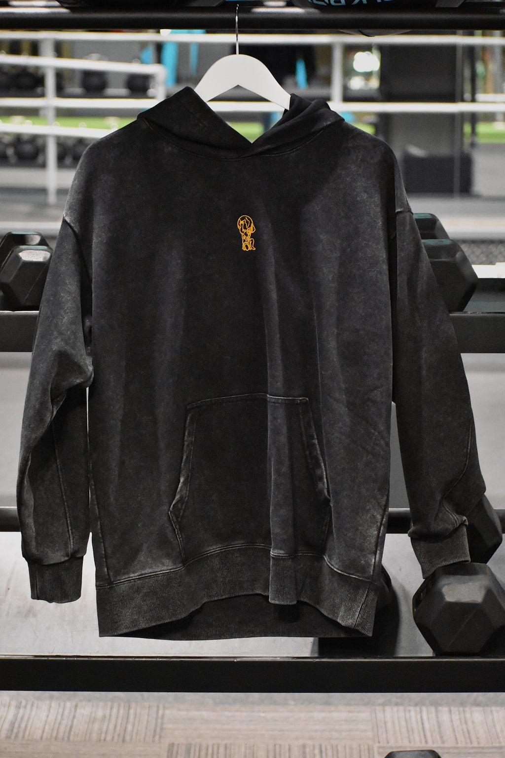 Black/Lilac/Green Oversized Hoodie with Embroidered Logo