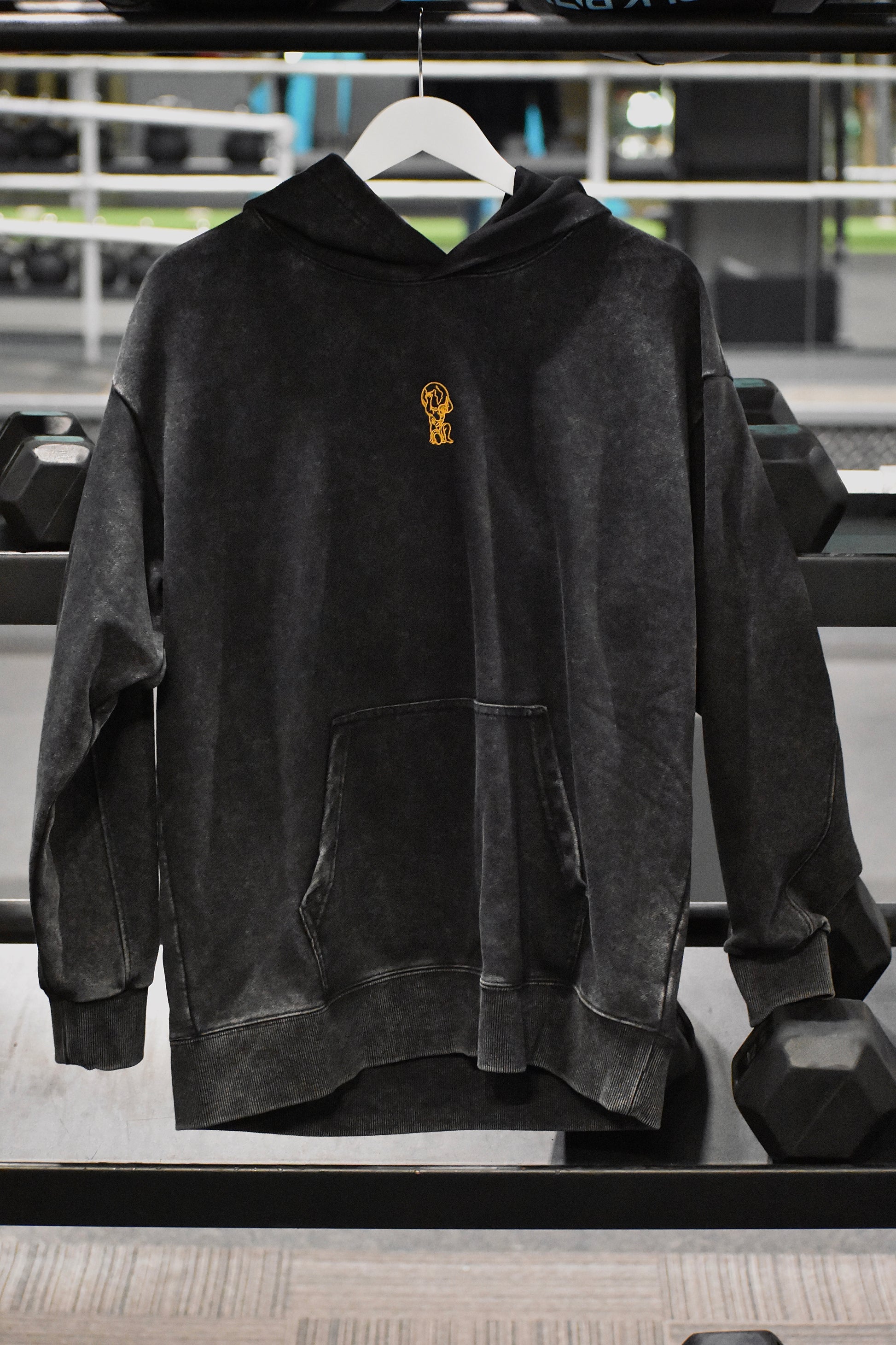 Black/Lilac/Green Oversized Hoodie with Embroidered Logo